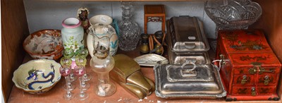 Lot 293 - Plated Entree Dishes, A Japanese Bowl, Glass, etc