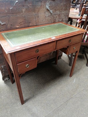 Lot 1196 - A Leather-Inset Mahogany Writing Table, 91cm...