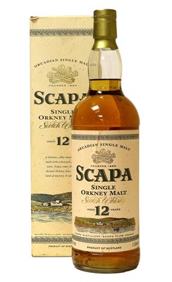 Lot 3100 - Scapa 12 Year Old Single Orkney Malt Scotch...