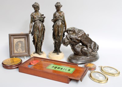 Lot 397 - A Pair of 19th century Patinated Bronze...