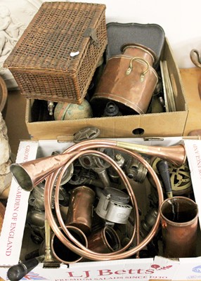 Lot 441 - Two boxes of Assorted Metalwares etc,...