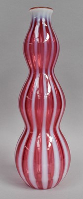 Lot 227 - A Czechoslovakian Red Glass Vase, with...