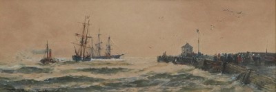 Lot 1405 - Thomas Bush Hardy Harbour landscape Signed,...