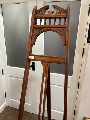 Lot 881 - A Victorian Walnut Easel Stand, circa 1900,...