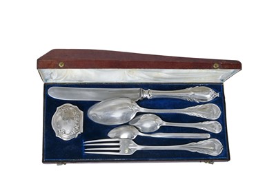 Lot 2378 - A Cased Austrian Silver Travelling-Canteen