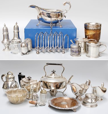 Lot 58 - A Collection of Assorted Silver and Silver...