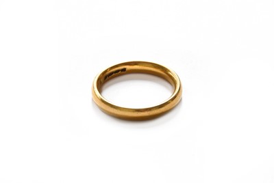 Lot 96 - A 22 Carat Gold Band Ring, finger size O