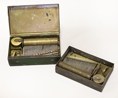 Lot 3186 - An Early Tinplate-Cased Musical Snuffbox