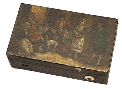 Lot 3168 - A Painted Tinplate Cased Musical Box