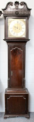 Lot 1244 - A Mahogany Eight Day Longcase Clock, the later...