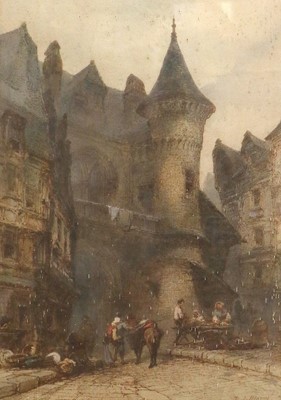 Lot 1387 - Paul Marny (1829-1914) "Auxerre" Signed and...