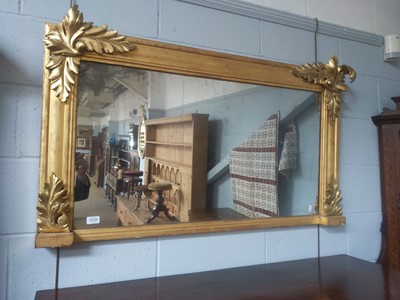 Lot 1133 - A 19th Century Gilt Framed Overmantel Mirror,...