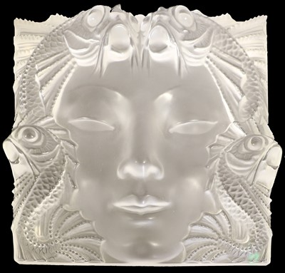 Lot 20 - A Lalique Masque De Femme Frosted and Clear...