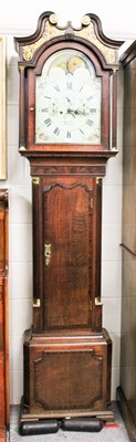 Lot 1356 - An Oak Eight Day Longcase Clock, signed Jno...