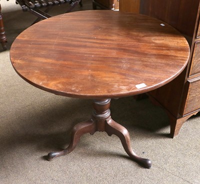 Lot 1192 - A George III Tilt Top Mahogany Tripod Table,...