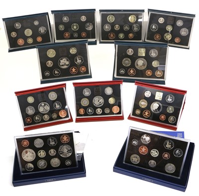 Lot 293 - 11x UK Proof Sets, comprising; 1988, 1989,...