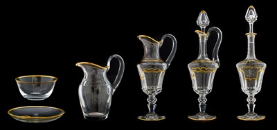 Lot 8 - A St Louis Glass Claret Jug and Stopper, of...
