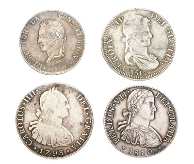 Lot 325 - Assortment of Spanish Empire Silver Coinage; 4...