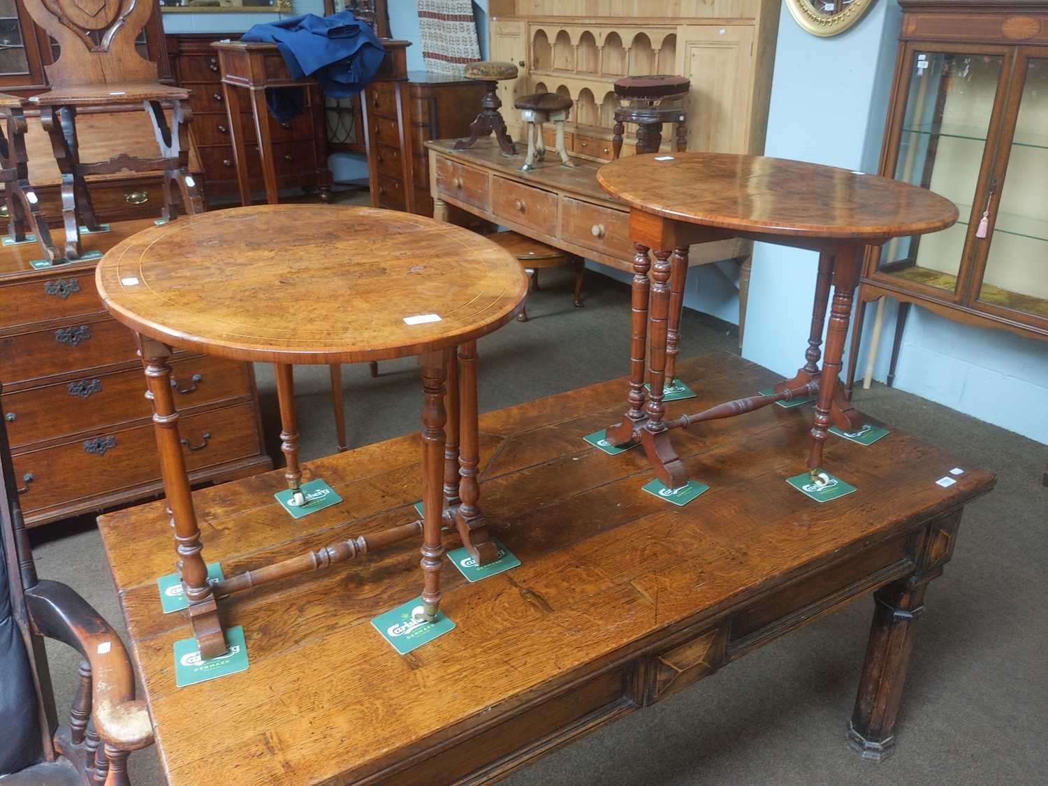 Lot 1154 A Near Pair of Walnut Sutherland Tables,