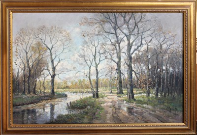 Lot 1097 - A*van Dycke (20th Century) Dutch landscape...