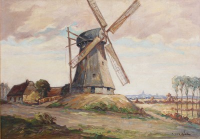 Lot 1036 - A*van Dycke (20th Century) Dutch landscape...