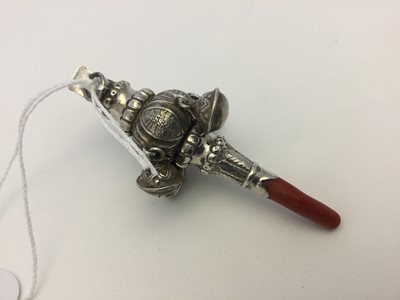 Lot 2349 - A Victorian Silver Child's Whistle, Rattle and Teether