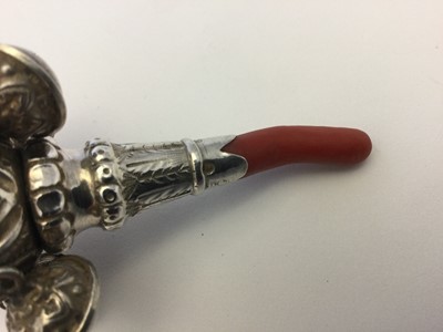 Lot 2349 - A Victorian Silver Child's Whistle, Rattle and Teether