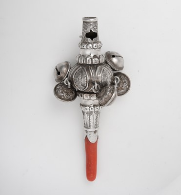 Lot 2349 - A Victorian Silver Child's Whistle, Rattle and Teether