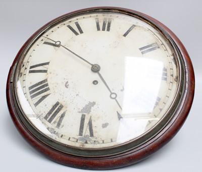 Lot 1335 - A Mahogany 12" Dial Wall Timepiece, 37cm high