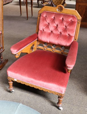 Lot 1179 - A Late Victorian Oak Ecclesiastical...