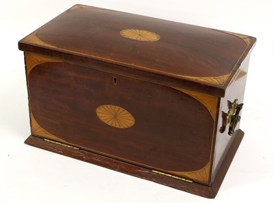 Lot 203 - A Mahogany and Parquetry Travelling...