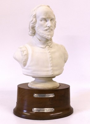 Lot 81 - A Wedgwood Parian Bust of William Shakespeare,...