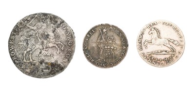 Lot 317 - 3x German and Dutch Republic Silver Coins,...