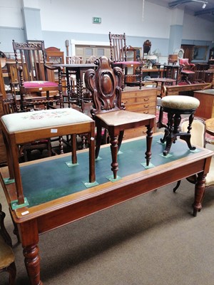 Lot 1188 - A Victorian Carved Mahogany Hall Chair;...