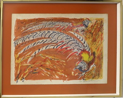 Lot 1391 - David Koster (b.1926) "Golden Pheasant" Signed...