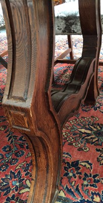 Lot 1308 - A Modern Continental Banded Oak Refrectory...