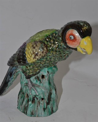 Lot 348 - Chinese ceramic parrot ornament