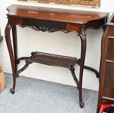 Lot 1272 - An Edwardian Carved Mahogany Console Table,...