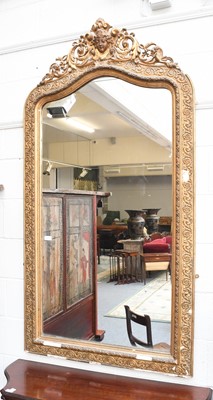 Lot 1295 - A 19th Century Gilt Framed Mirror, with scroll...