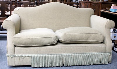 Lot 1170 - A Two Seater Hump Back Sofa, retailed by Woods...