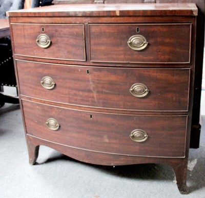 Lot 1186 - A Mahogany Three Height Chest of Drawers, 89cm...