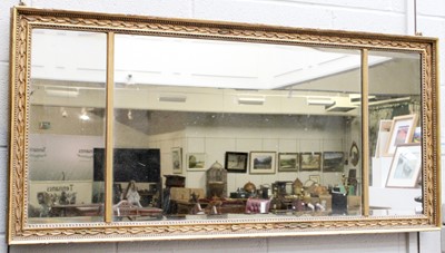 Lot 1184 - A Gilt Framed Sectional Mirror, 129cm by 61cm