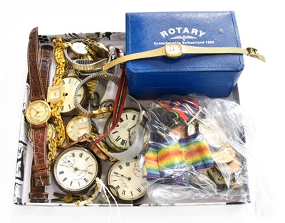 Lot 1000 - A Silver Pocket Watch, 9 Carat Gold Wristwatch,...