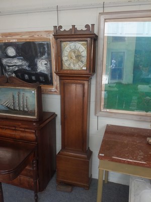 Lot 1313 - An Oak Eight Day Longcase Clock, 12" square...