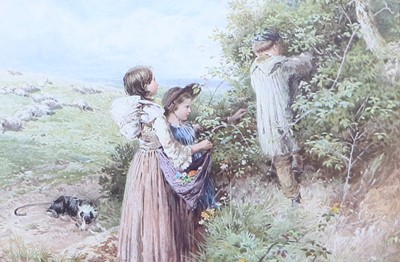 Lot 1038A - After Miles Birket-Foster Children picking...