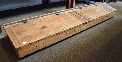 Lot 1481 - A Victorian Pine Double School Desk Top, 180cm...