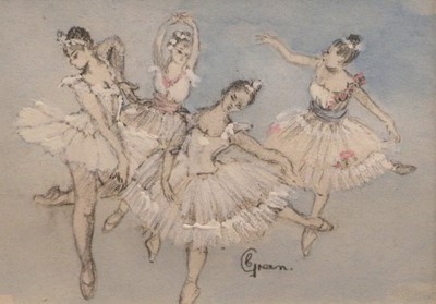 Lot 1392 - Cecilia Green (20th Century) Ballerinas Signed...