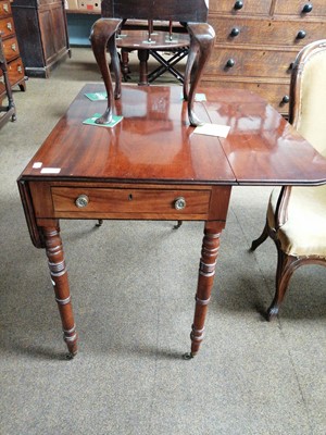 Lot 1189 - A 19th Century Mahogany Pembroke Table on Ring...