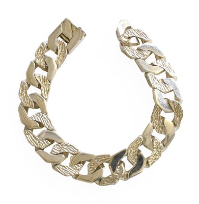 Lot 49 - A Silver Curb Link Bracelet, length 20cm