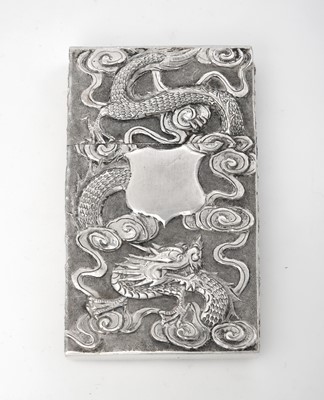 Lot 2362 - A Chinese Export Silver Card Case